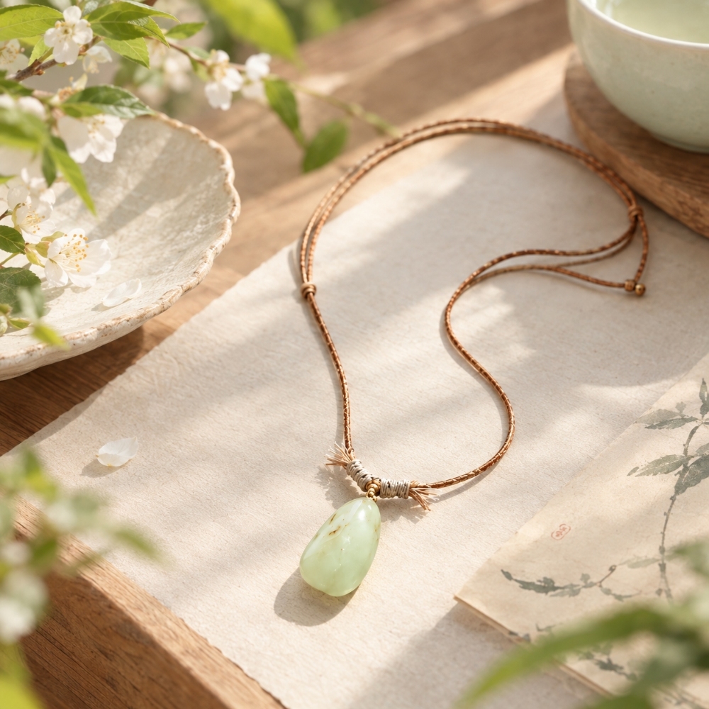 H208 Blue Ridge Resting Stone Pendant (Random Style)